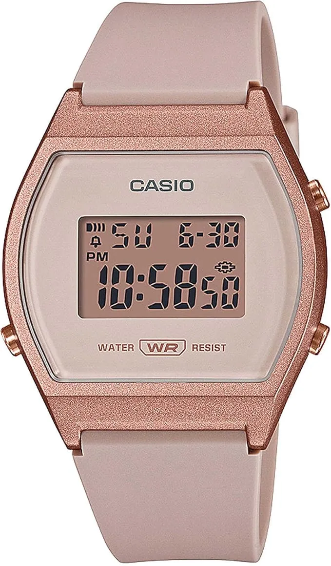 Casio - Collection Armbanduhr LW-204-4AEF - Damen Uhr - Spritzfest - Digital - Mit Kunststoffband - Rose