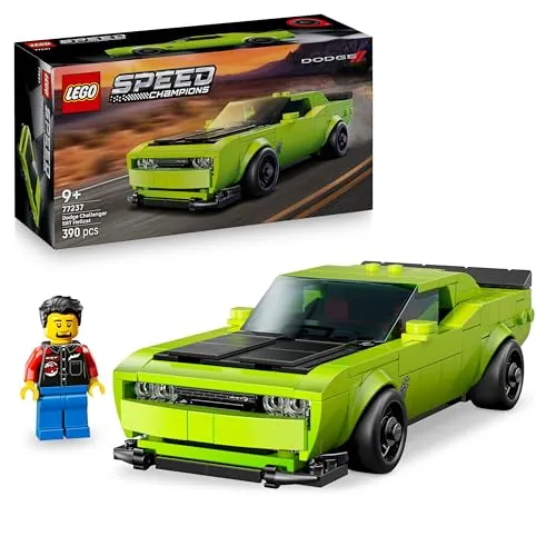 LEGO Speed Champions Dodge Challenger SRT Hellcat - Coche Deportivo de Juguete - Kit de Maquetas con Minifigura de Piloto - Regalo de Cumpleaños para Niños de 9+ Años 77237