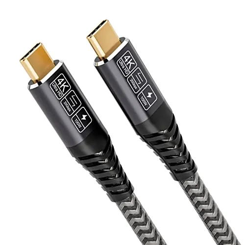 CAKOBLE cable usb c 3 metros,cable usbc 3.2,20 Gbps,100W Carga Rapida, cable usb c video 4k@ 60Hz de Transmisión Para Ordenadores Portátiles, Teléfonos Móviles, Dispositivos usbc 3m