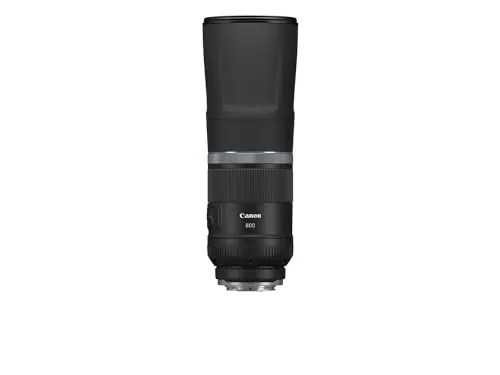 Canon Objetivo Canon RF 800 mm F11 IS STM - Lente Teleobjetivo, Ideal para captar Detalles Lejanos, Tamaño revolucionario, Nítido con estabilizador óptico 4 Pasos, Compatible con Sistema EOS R, Negro