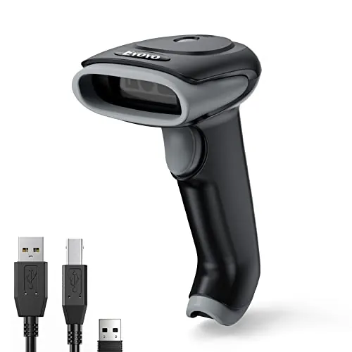 Eyoyo Lector Códigos Barras Inalámbrico Bluetooth 2.4G USB 3 en 1 | Escaner Codigo de Barras 2D 1D Portátil 2500 mAh, Lector QR para Phone, Laptop, Tablet, iOS, Android
