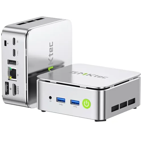 GMKtec Mini PC AMD Ryzen 5 W11 Pro 3500U (Rendimiento Superior a 4300U/N150/N100/N95 4C/8T 4.50 GHz), Miniordenador G10, 16 GB de RAM DDR4 + SSD PCIe 3.0x4 de 256 GB, WiFi 5, USB 3.2, USB-C, BT 5.0