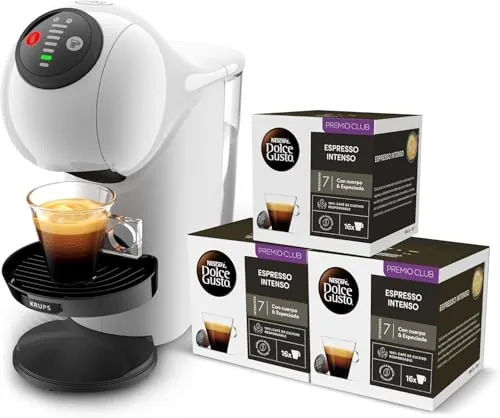 KRUPS Dolce Gusto Genio S, Cafetera Cápsulas + Café, Depósito 0,8L, Blanca