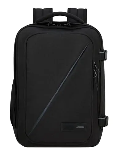 American Tourister Take2Cabin, bolsa de cabina Ryanair de 25 x 20 x 40 cm, 24 L, 0,40 kg, equipaje de mano, mochila de avión en forma de subsuelo, negra (negra)