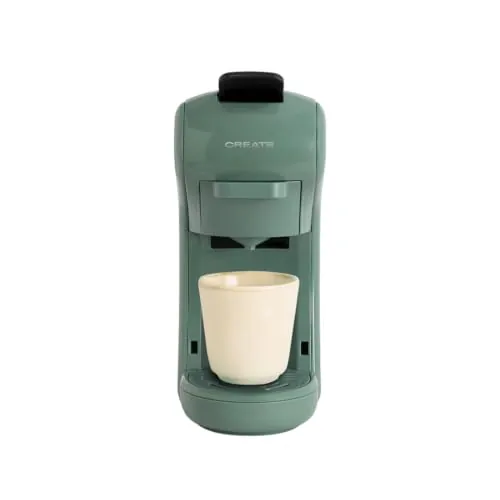 CREATE / POTTS STYLANCE/Cafetera multicápsula express y café molido Verde Sage / 19 bar, programable y compacta, tanque 600ml, sistema Thermoblock, apta para café en todos sus formatos, 1450 W
