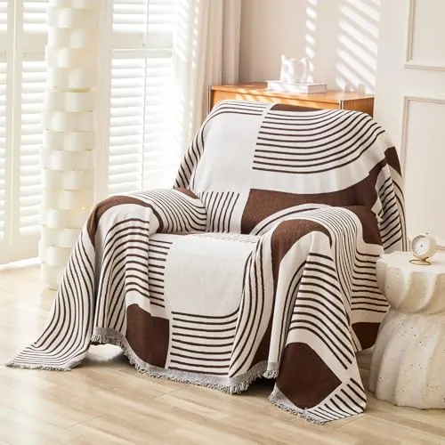 WEYOND Funda de Sofá 3 Plazas, Cubre Sofá, Sofa Cover, 180 x 230 cm, Café