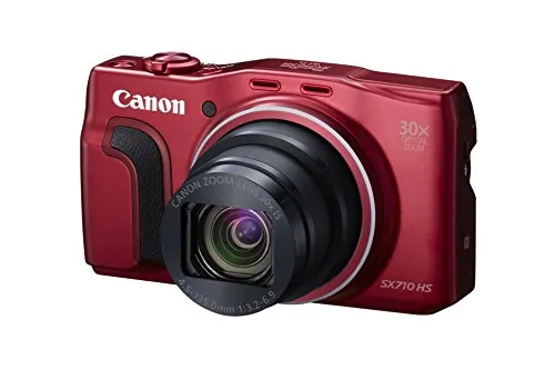 Canon SX 710 HS - Cámara compacta de 20.3 Mp (pantalla de 3", zoom óptico 30x, estabilizador óptico, video full HD), rojo