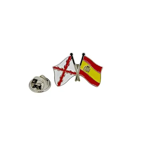 Gemelolandia | | Pin de Solapa Bandera Cruz de Borgoña y España | Pines Originales Para Regalar | Para las Camisas, la Ropa o para tu Mochila | Detalles Divertidos
