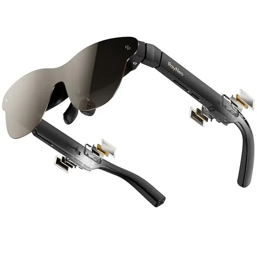 RayNeo Air 3s Pro Gafas AR/XR- Pantalla de Video 201'' 1200 Nits 120Hz HueView 2.0, Gafas de Juego Inteligentes para iPhone 17,16,15/Android/Mac 2/PS5/SteamDeck