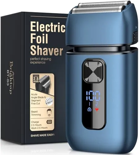 Brightup Afeitadora Eléctrica Hombre, Máquina de Afeitar con Recortador