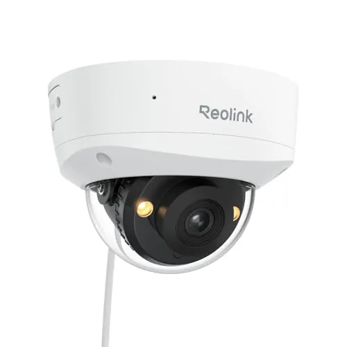 Reolink 4K Cámara Vigilancia Exterior PoE, Antivandálica IK10, Visión Nocturna en Color, Detección Persona/Vehículo/Animale, Audio Bidireccional, Admite Tarjeta microSD, NO PTZ, RLC-840A