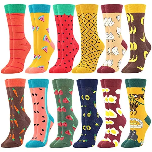 BONANGEL Calcetines Divertidos Mujer 36-40 Navideños Calcetines Halloween | Divertidos Novedosos Calcetines Algodón Coloridos Cumpleaños Halloween Navidad Regalo para Mujer Niña Mamá Día de la Madre