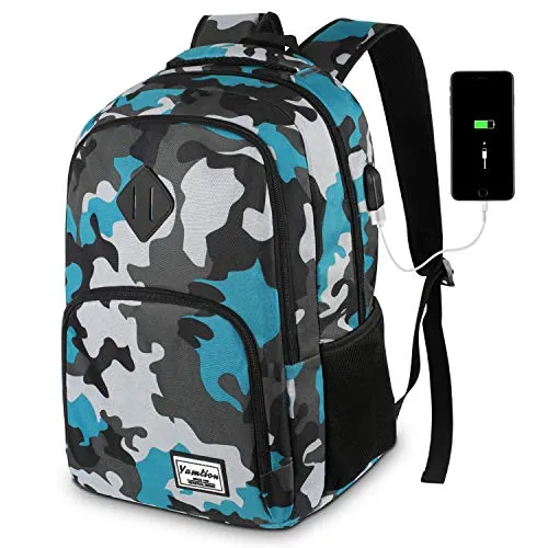 YAMTION Mochila adolescente chico hombre mochila ordenador clase ocio de negocios colegio escuela secundaria trabajo universidad viajes escuela