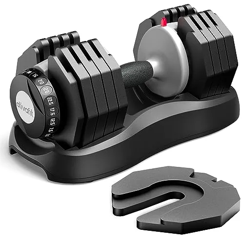 ATIVAFIT Mancuerna Ajustable para Gimnasio Home (Individual)-Ajuste Rápido de Peso con Mancuernas Perfecto para Musculacion, Levantamiento de Pesas, Entrenamiento
