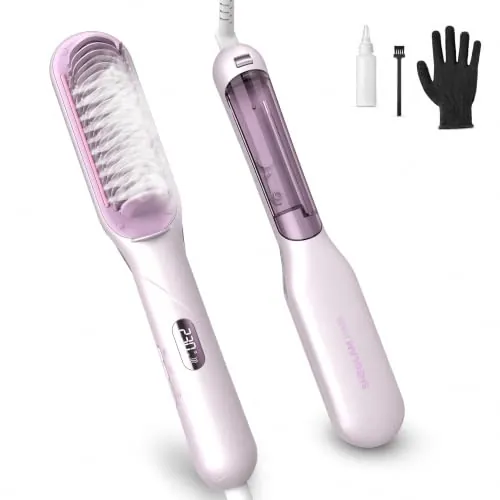 SHEGLAM Cepillo Alisador de Vapor, Peine Térmico 3 en 1