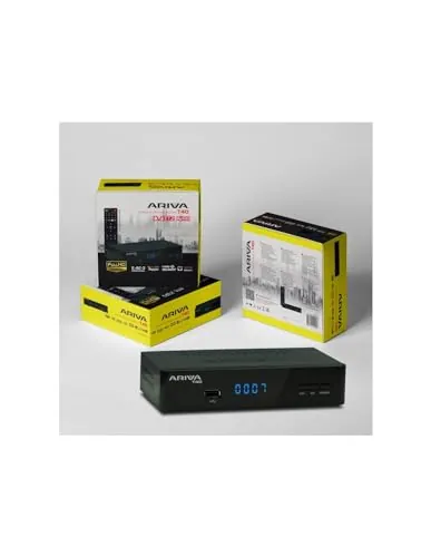 Receptor TDT HD Ferguson Ariva T40 DVB-T2 HEVC H.265 10 bits, H.264, Sintonizador TDT HD, Full HD, HDMI, SCART, Ethernet LAN, función PVR, Mando 2 en 1 Soporta Adaptador USB WiFi, Grabador