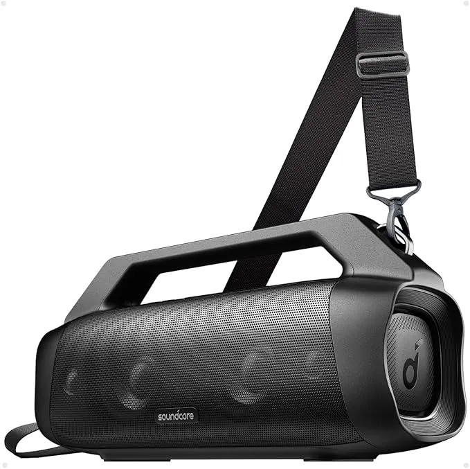 Soundcore Motion Boom Plus Altavoz Bluetooth Potente, Sonido de 80 W, 20 Horas de reproducción, IP67, Resistente al Agua y al Polvo, Tipo C, EQ, Bluetooth 5.3, Altavoz portátil