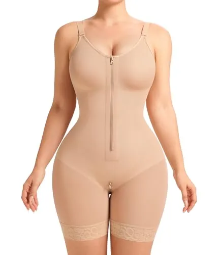 Junlan Faja Colombiana Reductora Mujer, Body Moldeador Invisible Postparto y Postquirúrgica, Control de Abdomen Adelgazante, Body Shaper Sin Costuras Shapewear