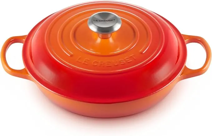 Le Creuset Cacerola baja de hierro fundido, 26 cm, 2, 2 L, Volcanico, 21180260902430