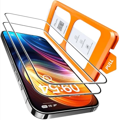 TOCOL Protector Pantalla para iPhone 16 Plus, iPhone 15 Plus, Sin Burbujas