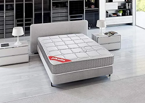 PIKOLIN Colchón de Muelles Ensacados Visco 105x190 | Firmeza Alta | Alta Gama | Reversible | Máxima Calidad | Alto 27 cm | TROAS