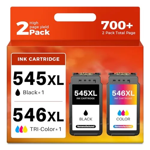 PG-545XL CL-546XL Cartuchos de Tinta Remanufacturado para Canon 545 546 XL Tinta para Canon TS3350 TS3150 TS3151 TS3450 TS3351 MG2550S MG2450 MG2950 TR4650 TR4550 TR4551 MX495 TS305