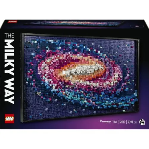 LEGO Art Galaxia Vía Láctea 31212 | Set para adultos, arte mural y decoración de pared para salón y hogar, póster 3D, regalo para hombres y mujeres, 3091 piezas