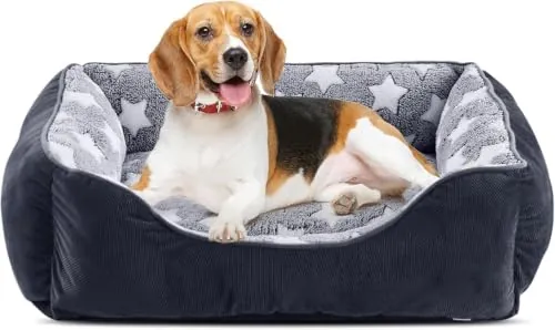 FURTIME Cama para Perros Medianos Antideslizante Antiestres - Colchon Lavable, Caseta, Cuna, Sofa