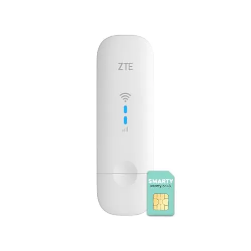 ZTE MF79N, módem USB Wi-Fi Desbloqueado, Punto de Acceso Wi-Fi de Viaje de bajo Costo a 10 Dispositivos, Puertos de Antena Externa + 2 años de garantía (Blanco)