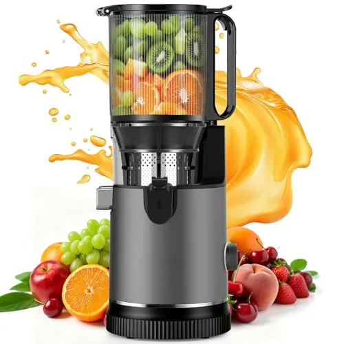 XTKKGFBIR SJ-065 Extractor de Zumos en Frío, 400W, Boca XL 152 mm (silverblack)