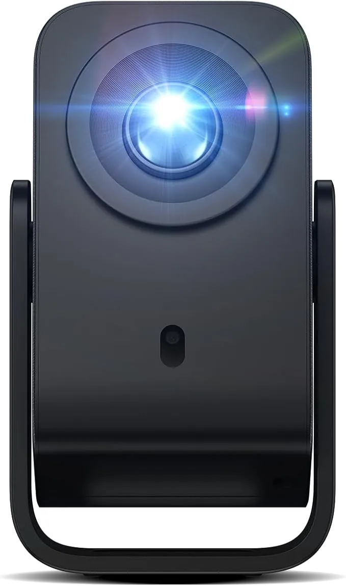 TCL C1 Proyector Portatil 4K Compatible, [GoogleTV/Netflix/Disney Intégrées] Mini Proyector Full HD, Auto Focus y 6D Keystone, Dolby 8W, WiFi, Bluetooth, Ajustable a 285° para Cine en Casa, Habitacion