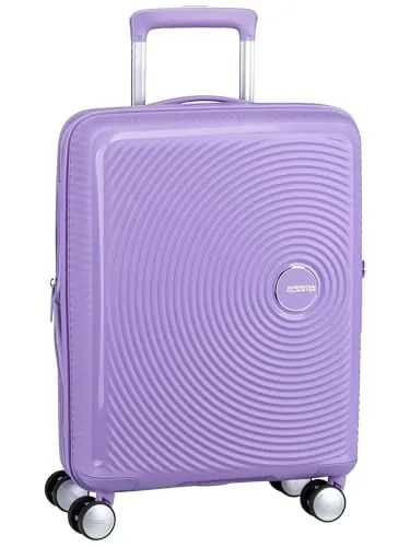 American Tourister Soundbox - Maleta de Mano 55 x 40 x 20/23 cm - Trolley de Cabina Rígido para EasyJet y la mayoría de aerolíneas, Expandible, 35.5/41L, Morado (Lavender)