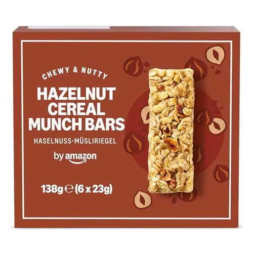 by Amazon Barritas De Cereales Con Avellanas, 138g (6 x 23g)