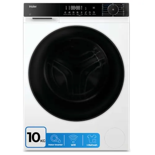 Haier X 5 HWD100-BP16357US Lavadora Secadora, Capacidad 10KG+6KG, Motor Inverter, WIFI, Tecnología Antibacterias, Refresh, Inicio diferido, DetectorKG, 60CM Ancho, 1600 RPM, 16 programas, Blanco