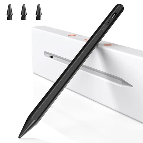 BAZO Lápiz para iPad Apple - 2018-2026 Pencil de 2ª generación de Negro