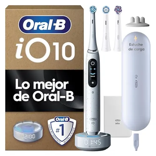 Oral-B iO 10 Cepillo de Dientes Eléctrico con 3 Cabezales, Blanco