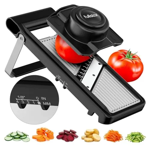 Fullstar Stainless Steel - Mandolina de Cocina Profesional 2 en 1