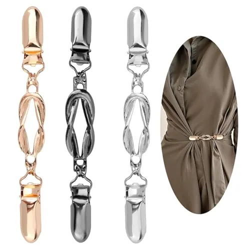 AOOTUERL 3 Broches para Cárdigan Vintage, Chales y Chaquetas, Clip Decorativo para Ropa de Mujer, Clip Creativo de Plateado, para Decoración de Ropa de Mujeres Chicas