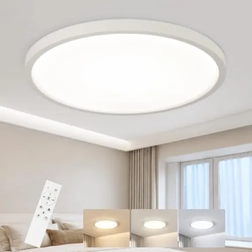 OTREN Plafon LED Techo 28W 2800lm Regulable con Mando a Distancia,30cm