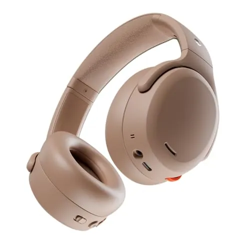 Skullcandy Crusher ANC 2 Wireless Over-Ear Bluetooth Headphones with Multi-Sensory Bass, Active Noise Cancelling, Up to 60 Hours Battery, Microphone for iPhone Android - Primer