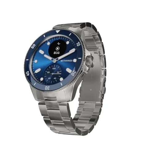 WITHINGS ScanWatch Nova, Reloj Inteligente de Salud cardíaca para Hombre y Mujer: ECG, SpO2, Control de la Temperatura, del sueño, la Salud respiratoria y el Ciclo, autonomía de 35 días, iOS y Android