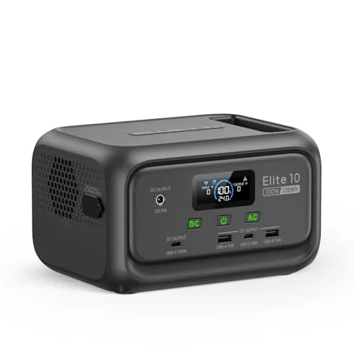 BLUETTI Elite 10 Mini Estación de Energía Portátil 128Wh Generador Solar