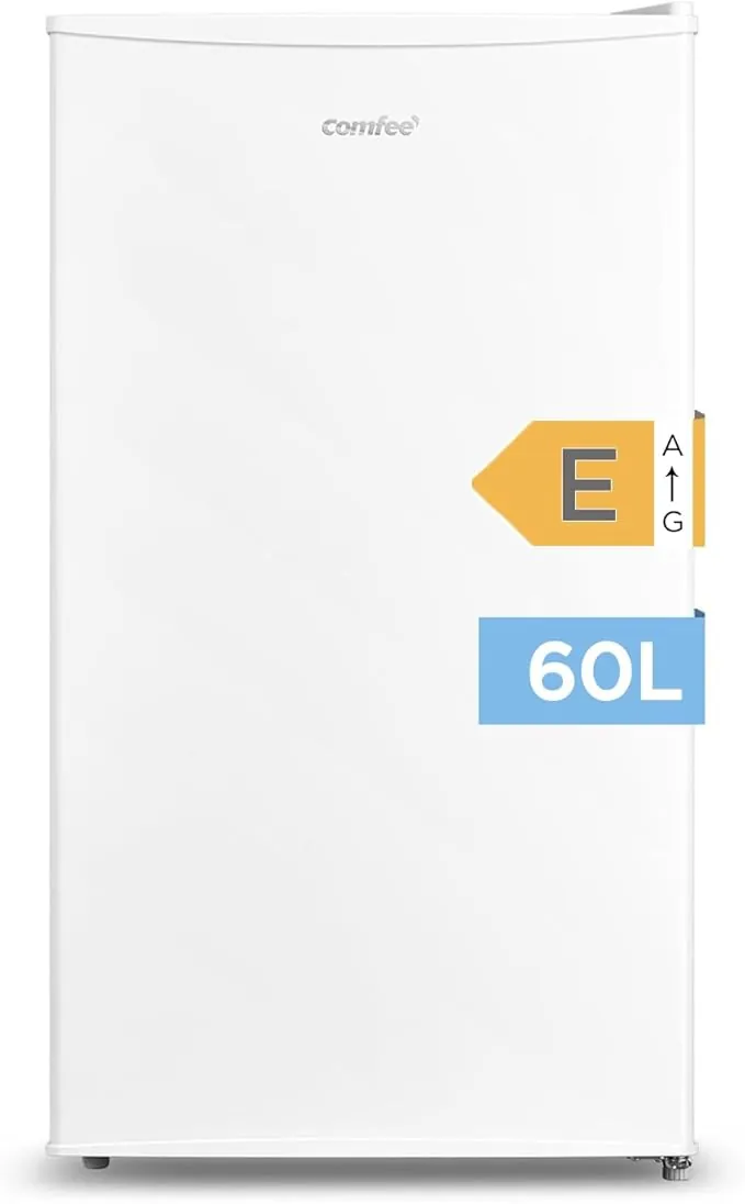 COMFEE' RCU60WH2(E) Congelador Vertical 60L para Cocina Pequeña, Monopuerta, Temperatura Ajustable, Silencioso, Puerta Reversible, Instalación Libre, Blanco