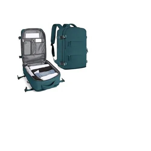SZLX Mochila Viaje Cabina Avion 40x30x20 Mujer Ryanair Equipaje de Mano 40x30x20 Vueling Wizzair Mochila Viaje Bolsas de Viaje Easyjet para Portatil 14 pulgadas Hombre con compartimento zapatos
