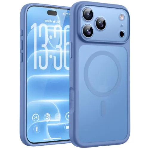 TOCOL Funda para iPhone 18 Pro MAX, Compatible con MagSafe, Azul Claro