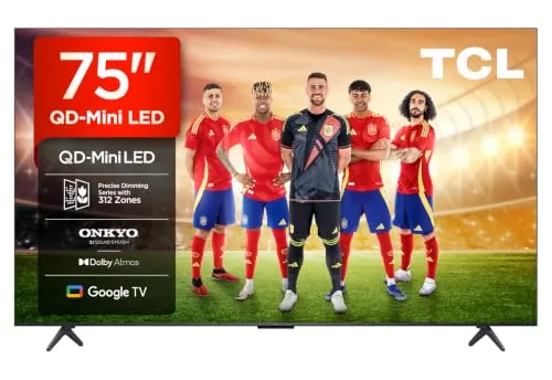 TCL 75Q6C 75 Pulgadas QD-Mini LED 4K HDR10+ Smart TV, Google TV