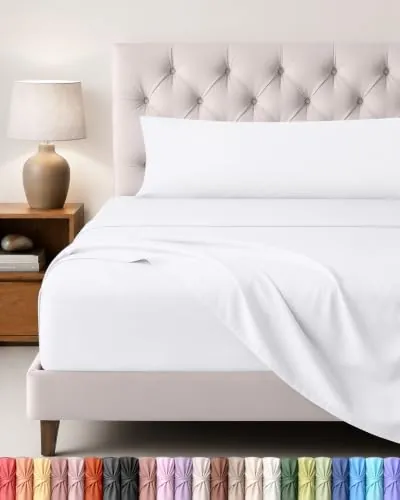 Utopia Bedding Juego de Sabanas 3 Piezas, 150x200cm, Blanco