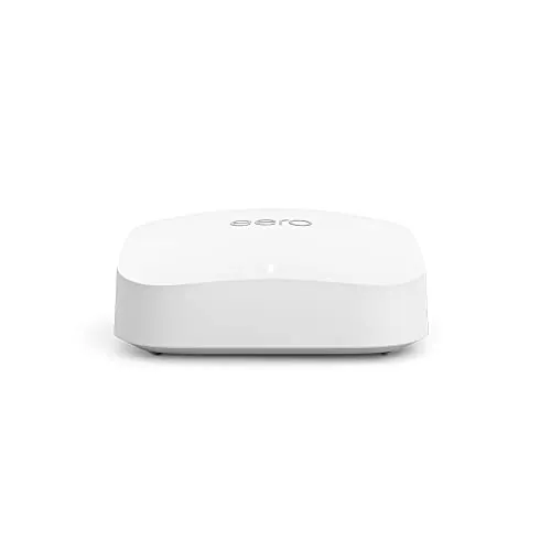 Router wifi de malla eero Pro 6E de Amazon | Con Ethernet de 2,5 Gb/s, 190 m2 de cobertura y capacidad para más de 100 dispositivos, para streaming, trabajo y videojuegos | 1 unidad, modelo de 2022