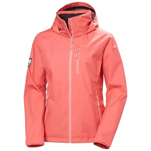 Helly Hansen Women's W Crew Hooded Jacket 2.0, Sunset Pink, L