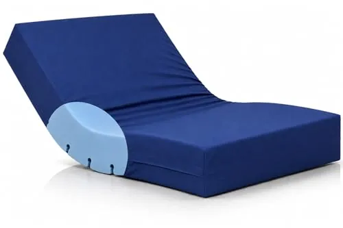 MATTREX | Colchón Gériatrico 90x190 Altura 15 cm ignífugo Funda Impermeable Lavable Cama Articulada – Colchón Sanitario ergonómico, Transpirable y desenfundable 100% Made in Spain
